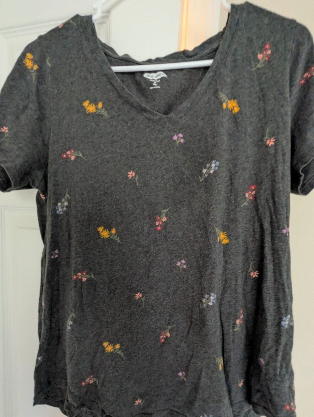 Old Navy Floral V-Neck Shirt